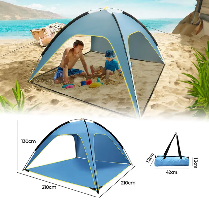 

Beach Tent Potable Camping Tent Sunscreen and waterproof Lightweight Outdoor UV Protection Camping Fishing Tent Sun Shelter