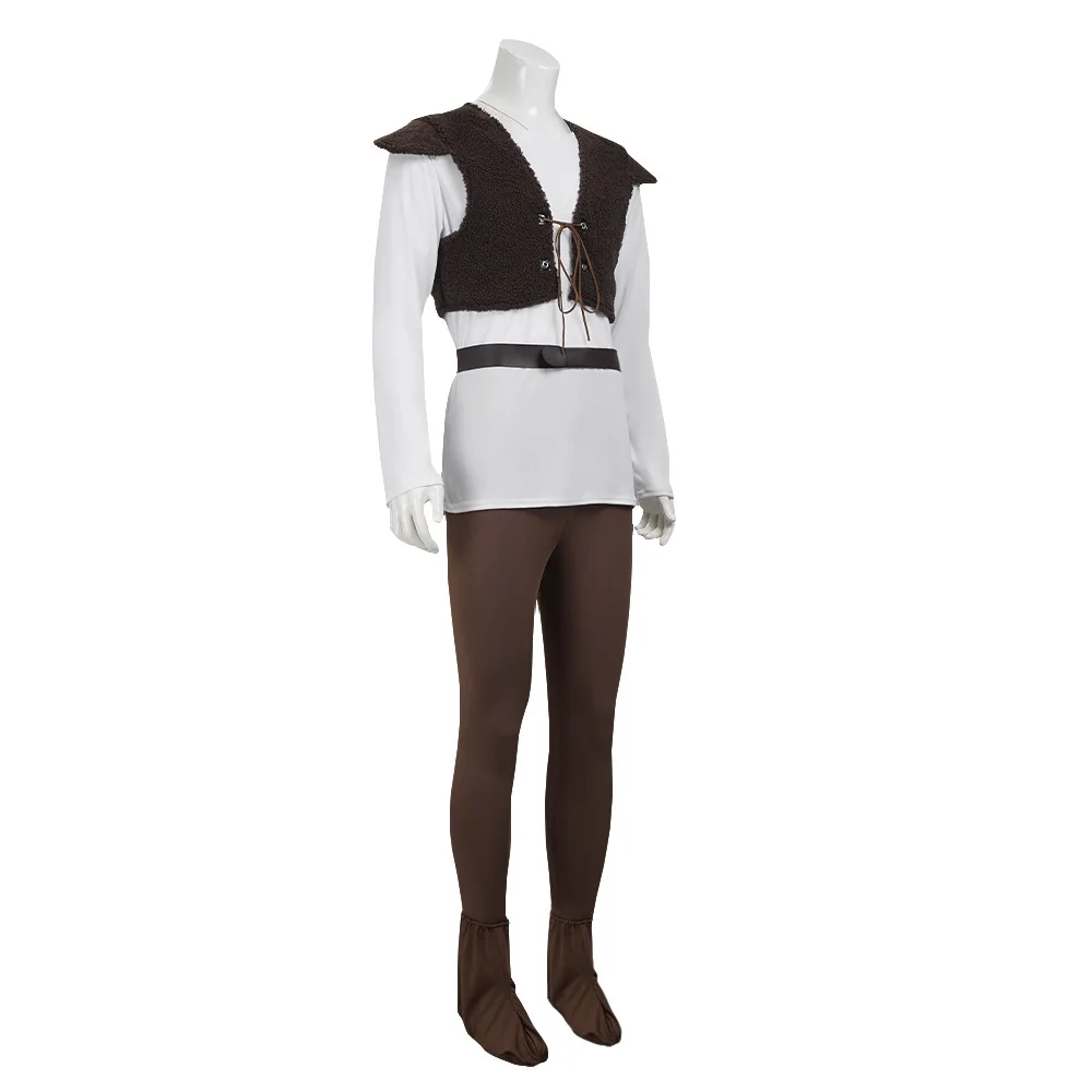 New Movie Monster Shrek Cosplay Costumes Mask Shrek Top Vest Pants for Men Performance Halloween Carnival Party Outfits Suit