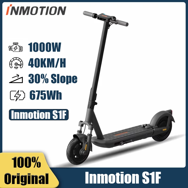 Original INMOTION S1F Electric Scooter EU Stock Foldable Kickscooter Max Speed 40 Km/h Max Power 1000W Battery 675Wh