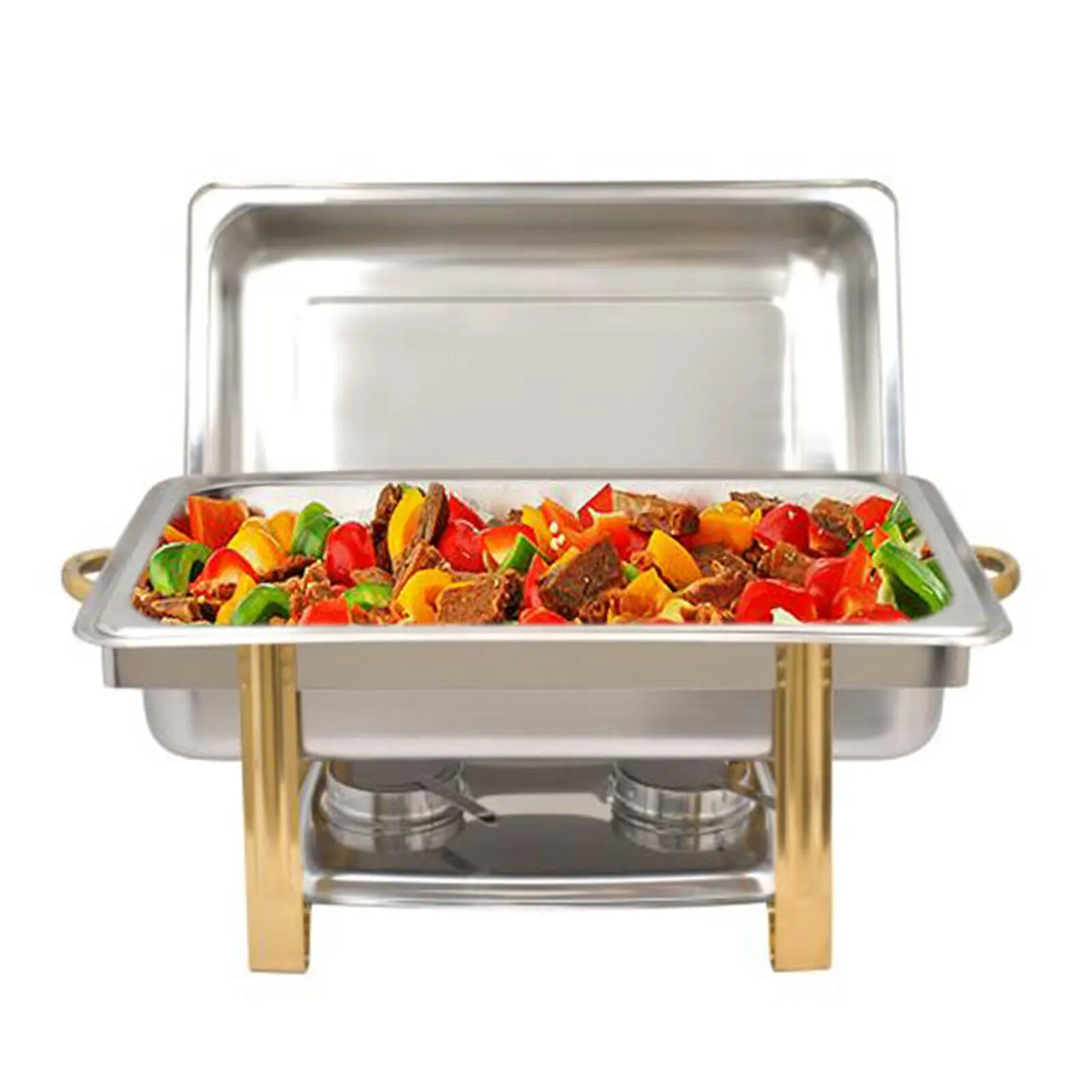 

Rectangular Warmer Chafing Dish Stainless Steel Food Warming 9L Food Insulation For Hotel Catering Buffet Party Container