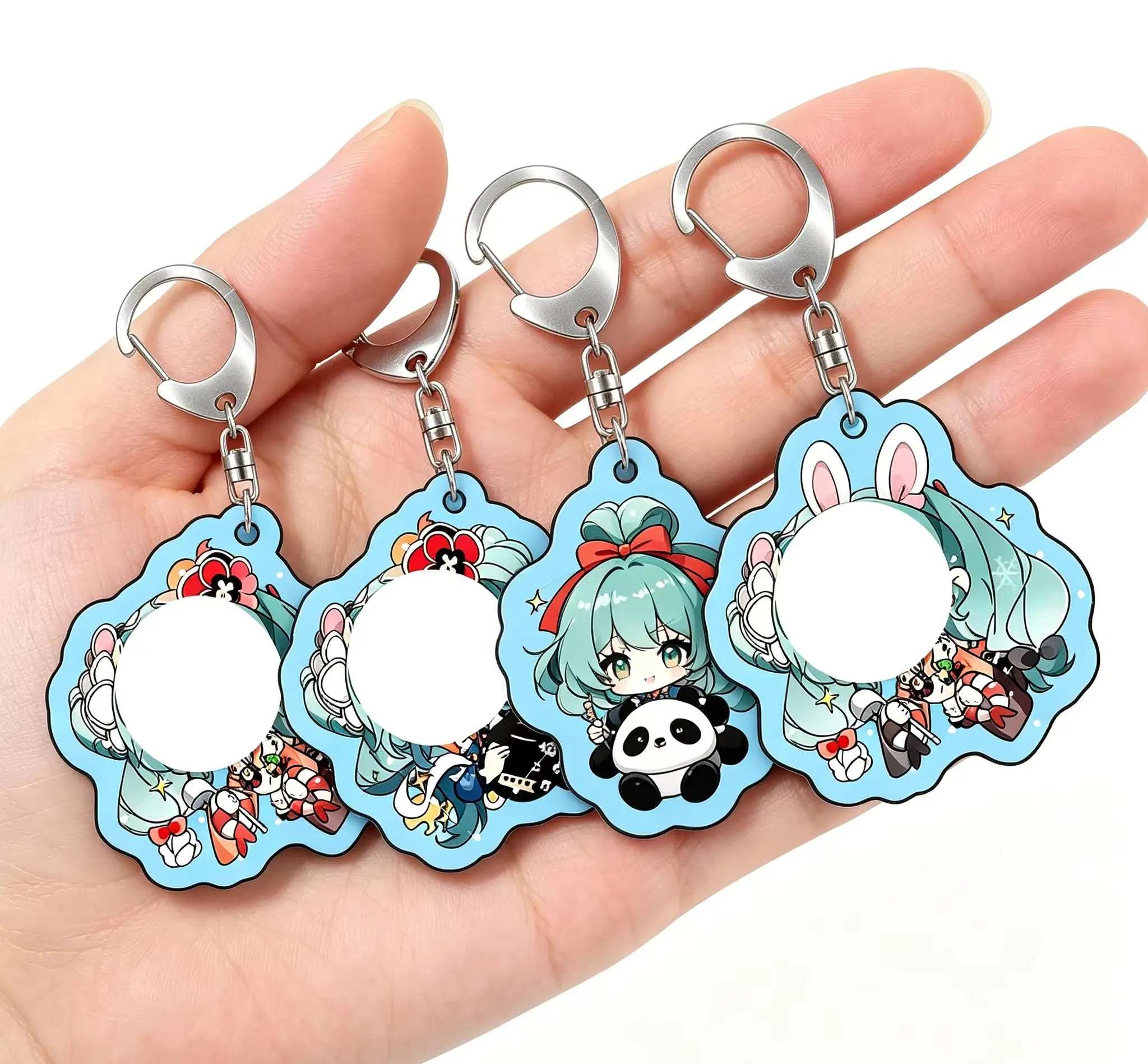 Anime Character Custom Acrylic Stand Keychain 5CM Cute Car Pendant Birthday Gift for Friends