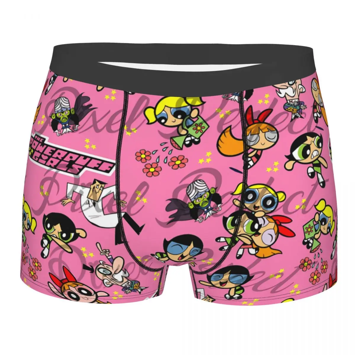 

Powerpuff Girls Cartoon Animation Boxer Shorts Men 3D Printed Male Breathbale Underwear Panties Briefs
