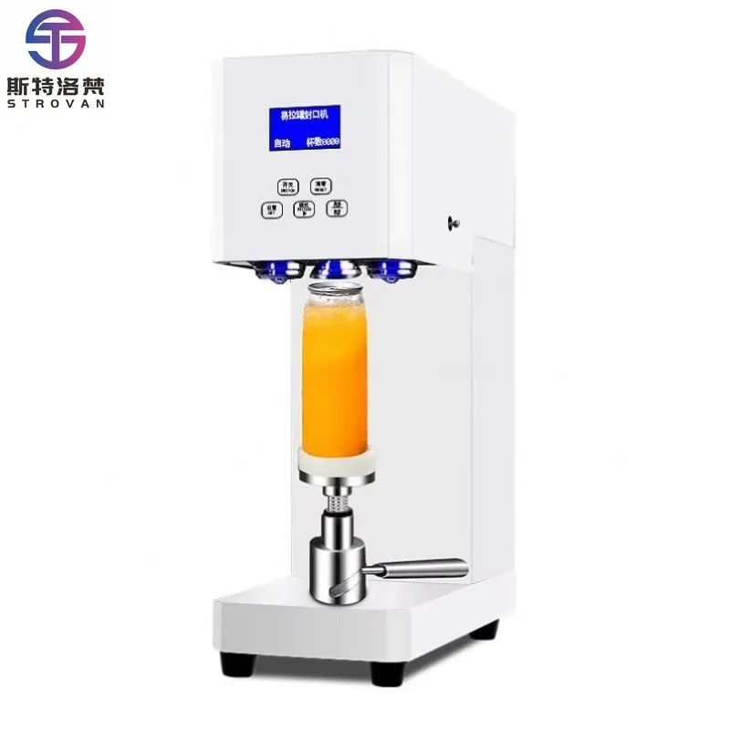 Auto Height Adjustable Ring Pull Pet Aluminum Plastic Desktop Electric Sealing Machine Tin Seamer Can Sealer for Sale