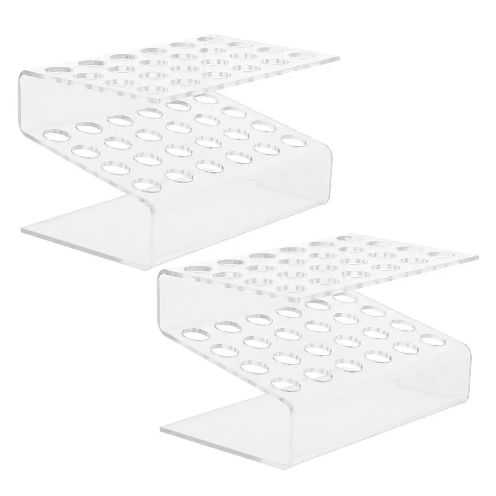 2Pcs Acrylic Acrylic Pen Display Stand Holder For Retail Store Counter Display Pen Collector Transparent Slot Desktop