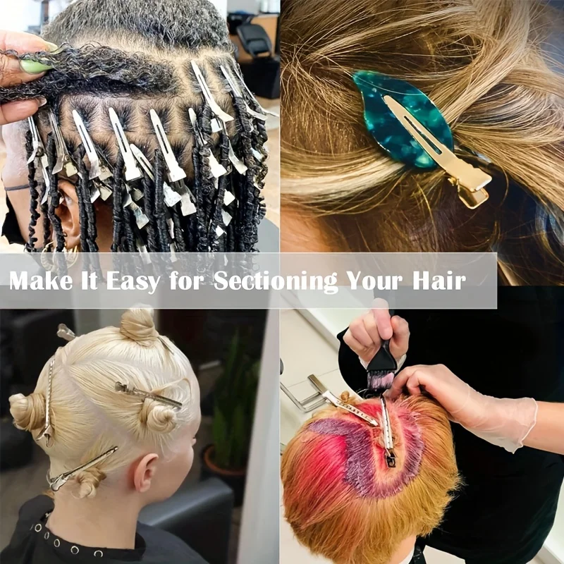 20/100 قطعة تحديد المواقع مقاطع الشعر المعدنية بطة فواتير دبابيس الشعر للنساء أدوات التصميم الحلاق قص الشعر المشابك DIY تجعيد الشعر لصالون #5