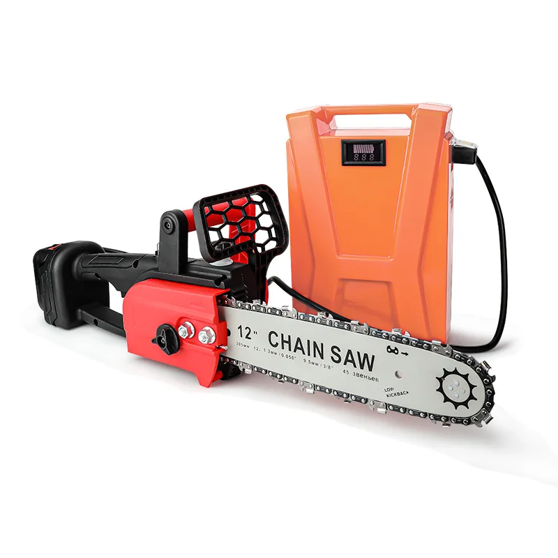 

12 " Cordless Electric One-Hand Chain Saw Handed Portable Brushless Chainsaw for Tree Branch Wood Cutting