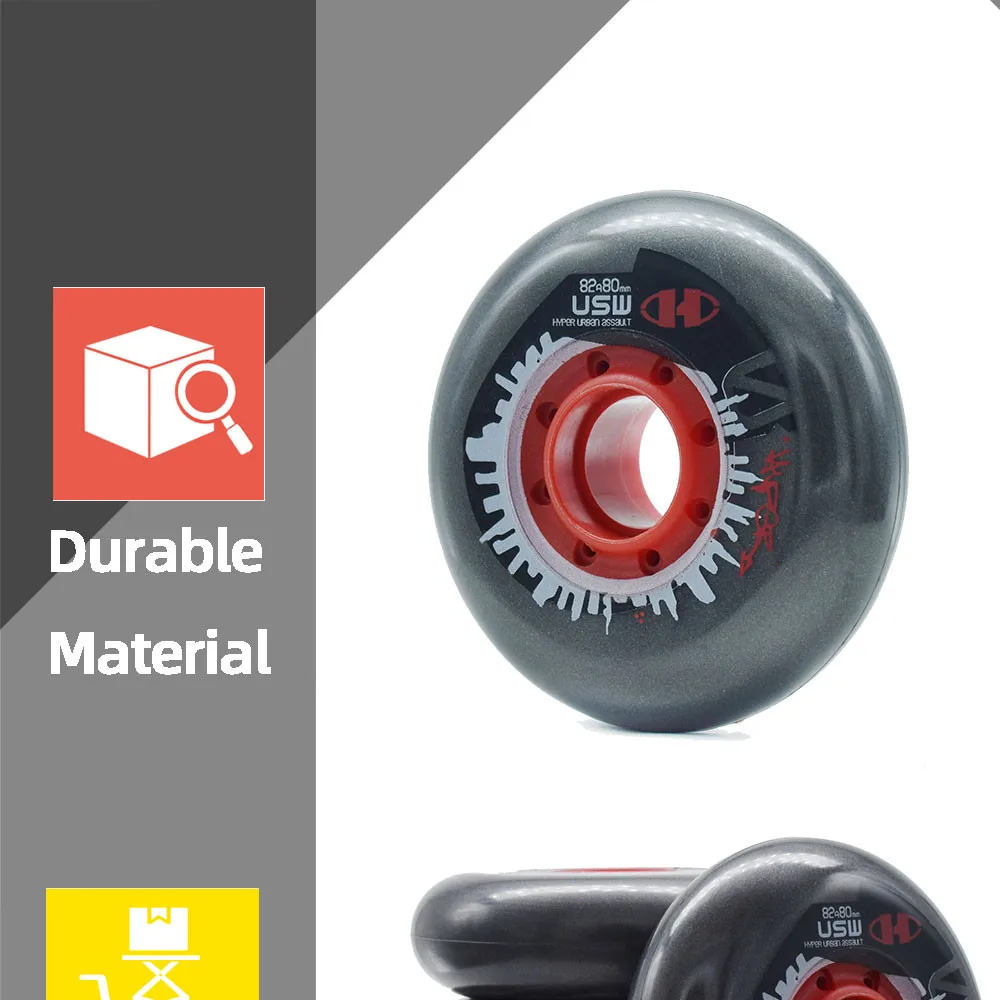 82A الأصلي فرط USW Slalom FSK عجلة التزلج على الجليد مع 80 مللي متر قطر 24 مللي متر سمك إطارات التزلج المضمنة 8 قطعة/الوحدة