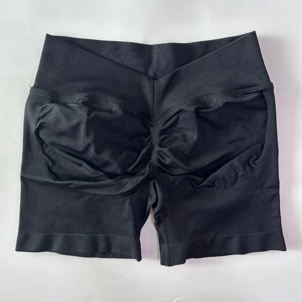 Pericic Damen Yoga-Shorts mit V-Rücken, hoher Elastizität, nahtlos, Flex-Scrunch-Bum, Workout-Gym-Shorts, Yoga-Booty-Laufshorts – Detail 12