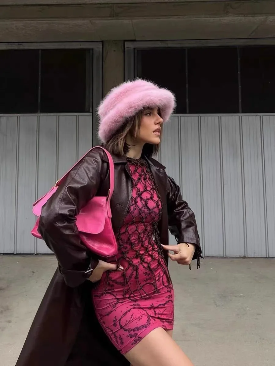 2025 Y2k Frauen Kaninchen Fell Warme Dicke Plüsch Winter Hut Flauschigen Faux Pelz Eimer Hut Dame Luxus Mode Party Panama fischer Kappe – Detail 6