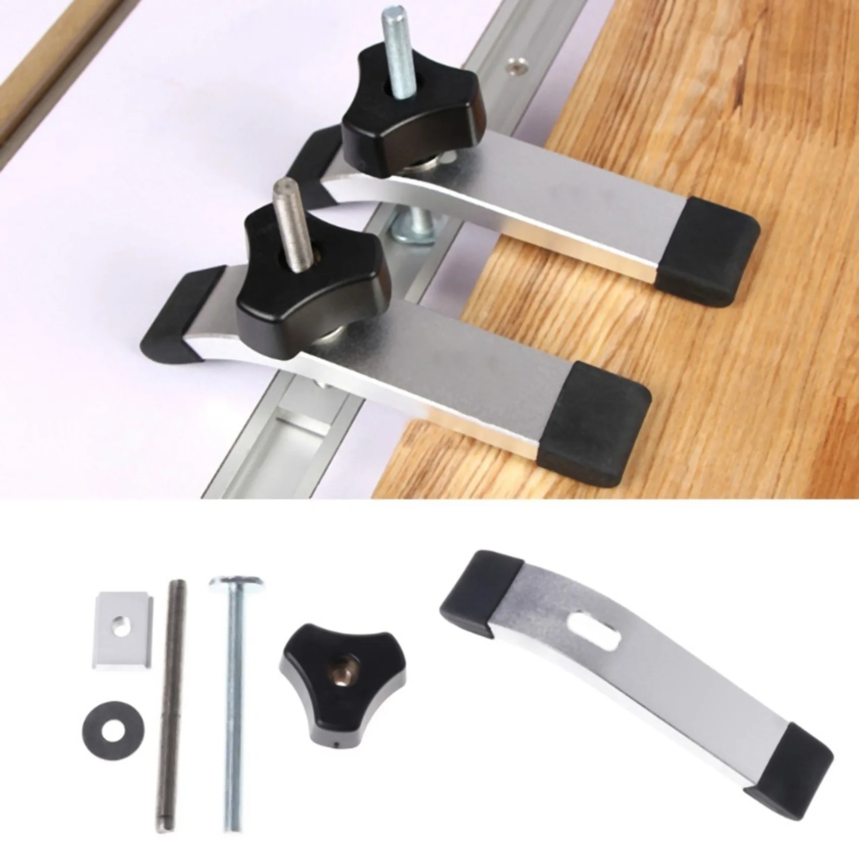 

VELIF-2X 8 мм металлический быстродействующий набор зажимов для Т-образного паза T-Track Diy деревообработка S18 Прямая поставка