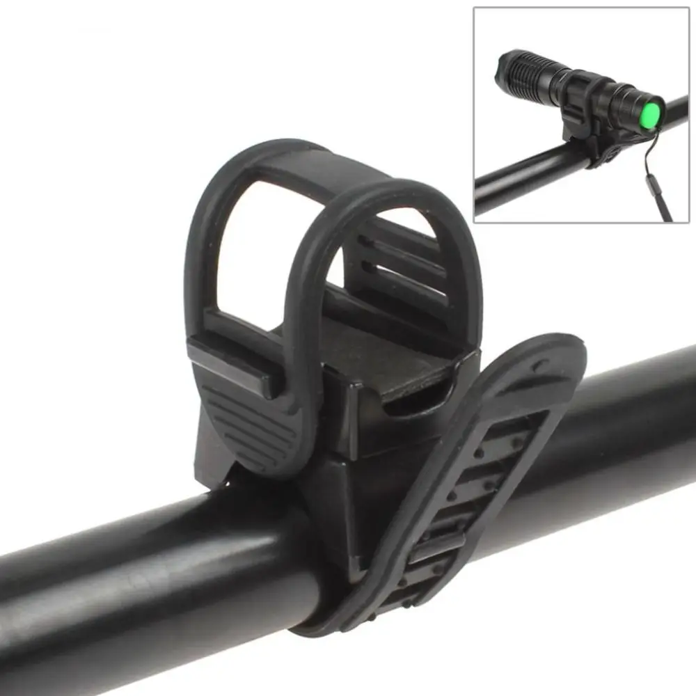 Mount Bicycle Flashlight Holder 360 Degree Adjustable Flashlight Holder Rubber Straps Black Bicycle Headlight Holder Outdoor