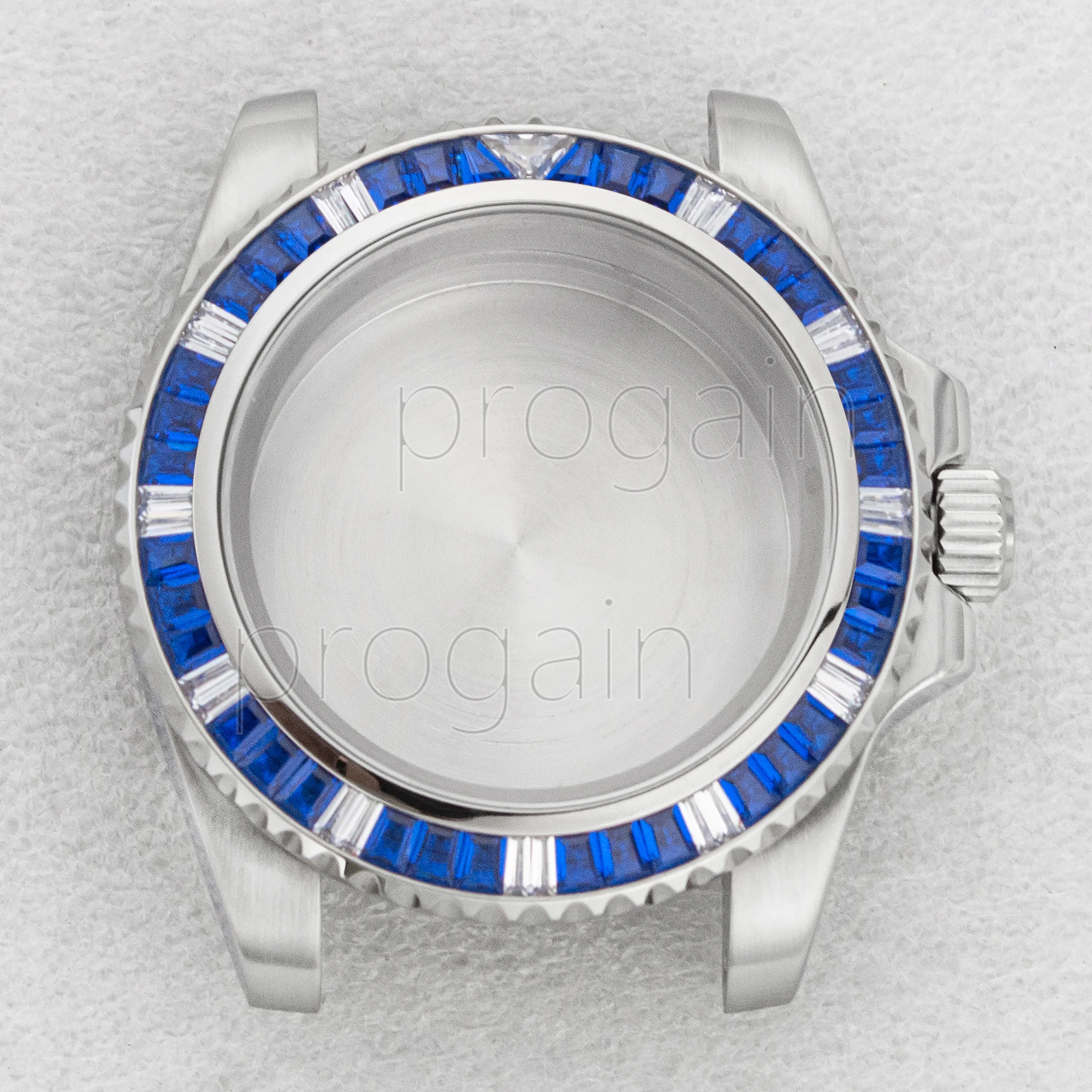 Diamonds NH35 Case 40mm Watchcase Sapphire Glass 10ATM Waterproof Watch for NH34 NH35 NH36 Movement SUB GMT Watch Case