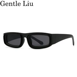 Fashion Small Rectangle Sunglasses Men 2026 Luxury Brand Vintage Low Square Punk Sun Glasses For Male Retro Eyewear Shades UV400