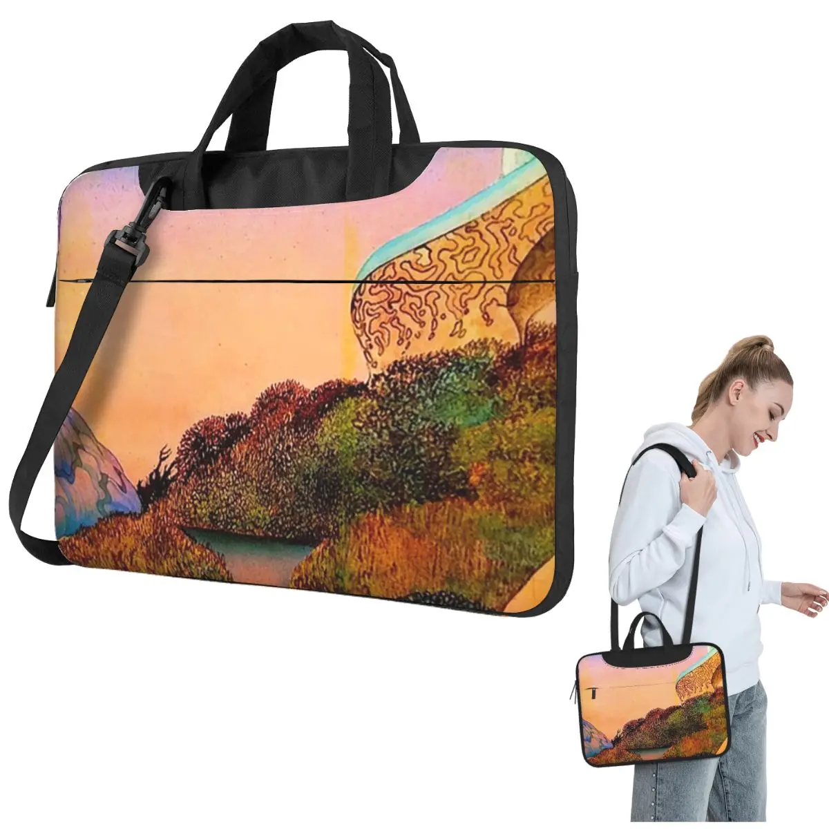 

New Upload Roger Dean Best Artis (6) Crossbody Laptop Bag Case Computer Bag 13 14 15.6 Inch Notebook Pouch for Macbook Pro