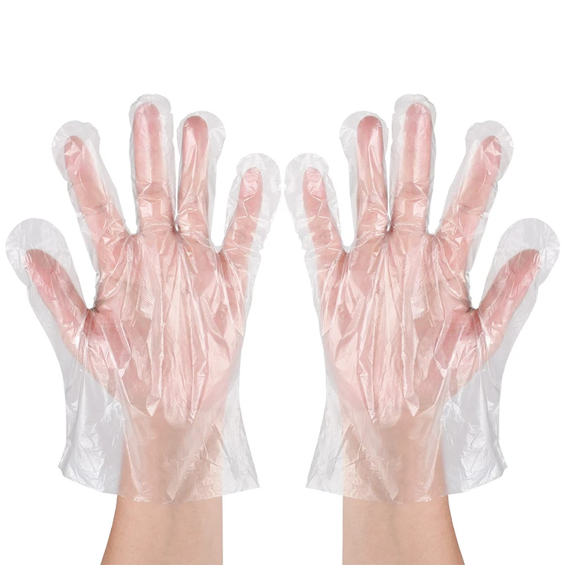 50/100/200PCS Disposable Plastic Gloves Independent Packaging PE Gloves for Daily Life Kitchen Restaurant Cleaning Tools