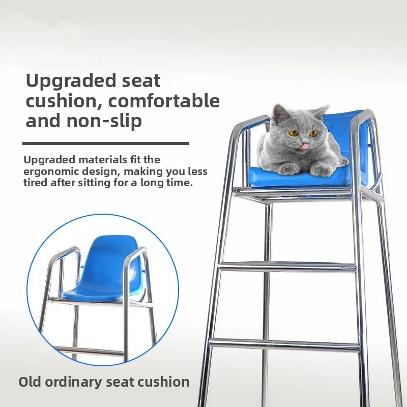Swimming pool life-saving chair Stainless steel lifeguard observation platform lookout platform viewing integrated chair