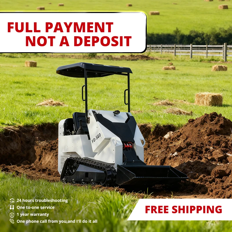 Ride-on Multifunctional Mini Skid Steer Loader Tracked Crawler, Celling Track Riding CE/EPA Compliance Engine US Inventory