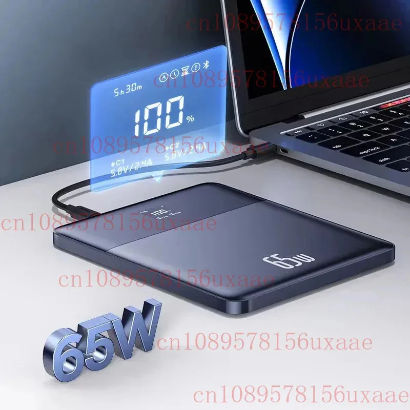 

ДЛЯ Baseus Blade 2 Power Bank 65 Вт 12000 мАч PD Быстрая зарядка Цифровая оставшаяся батарея Тонкая для Macbook Ноутбук Мобильный телефон WYORESY