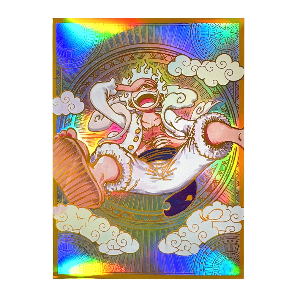 

60 шт. 67 × 92 мм ONE PIECE Luffy Art голографические рукава для карт аниме с верхней загрузкой рукава для настольных игр протектор для TCG/PTCG