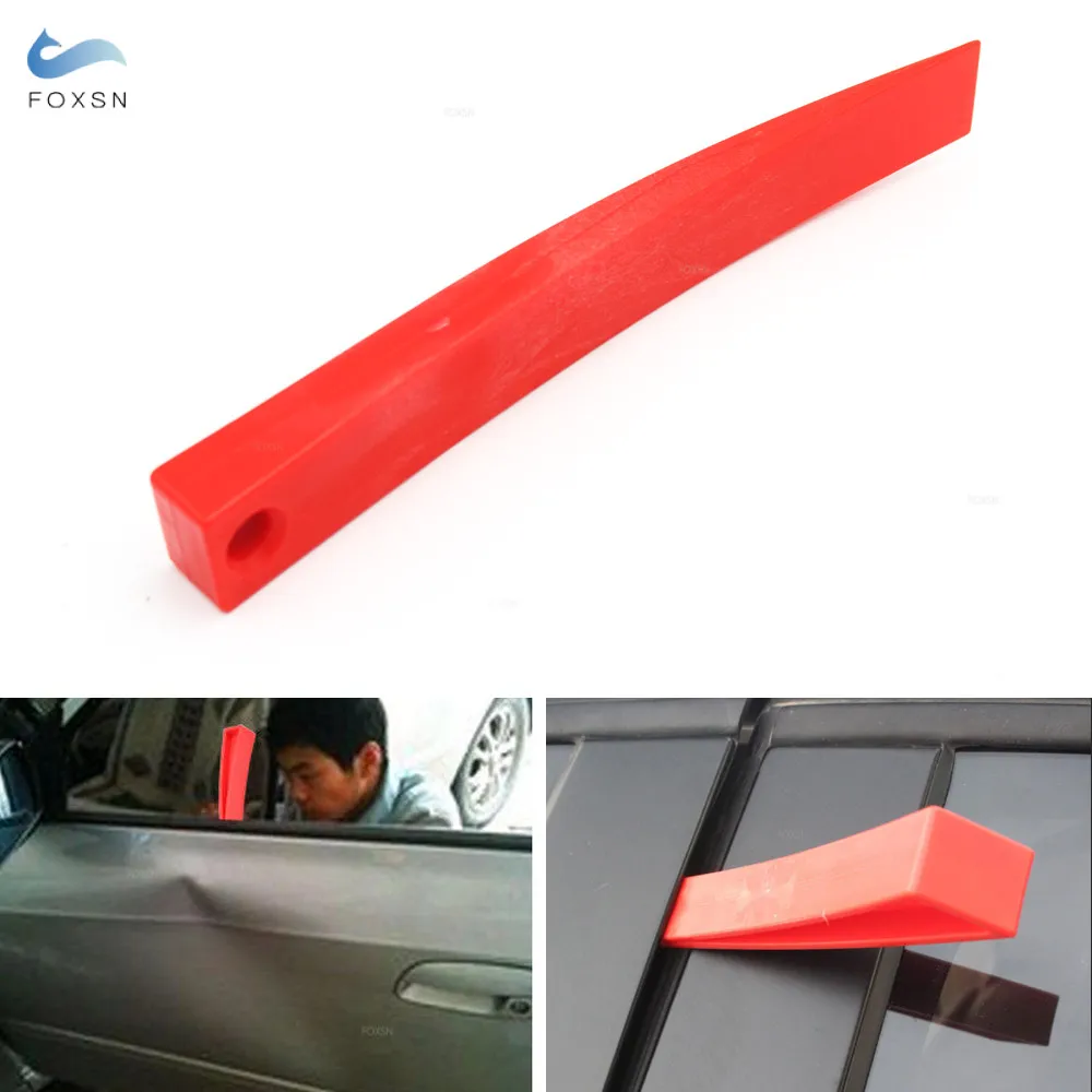 1pc New PDR Dent Plastic Red Car Universal Crowbar Enlarger Door Recess Body Window Door Wedge Remove Repair Hand Tools