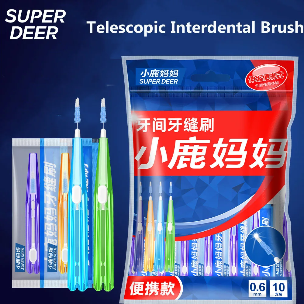 Fawnmum Interdental Brush Clean Between Teeth Toothbrush Cleaning Oral Tools Dental Orthodontics Portable 0.6-1.2mm