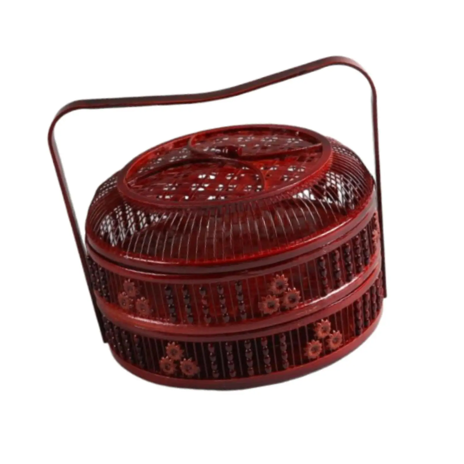 Bamboo Egg Basket Organizer Multifunctional Portable Rustic Storage Container for Gathering Home Restaurant Dining Table