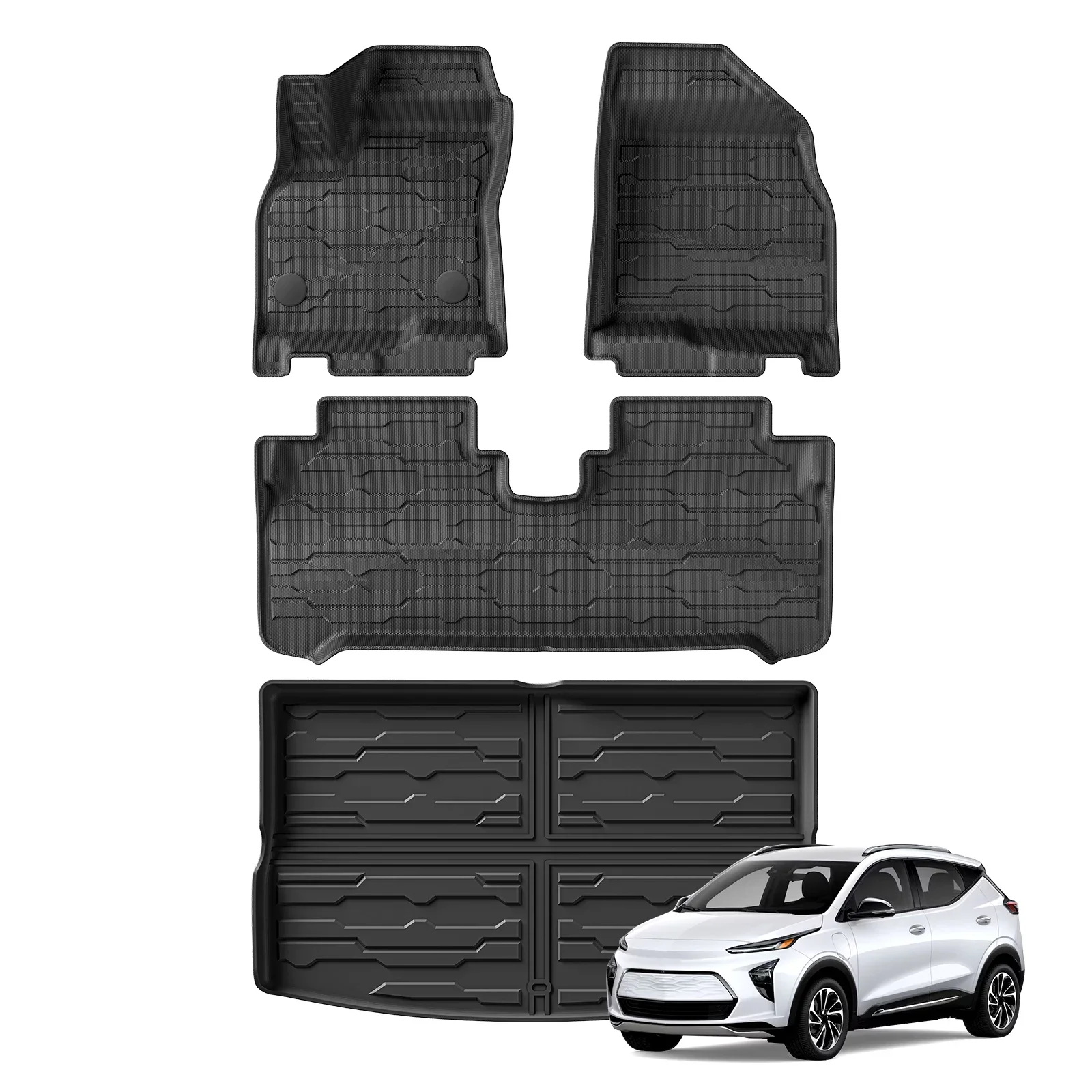 

for Chevrolet Chevy Bolt EUV 2022 2023 2024 Car Floor Mats Cargo Liner Trunk Pad TPE 3D Left Hand Drive
