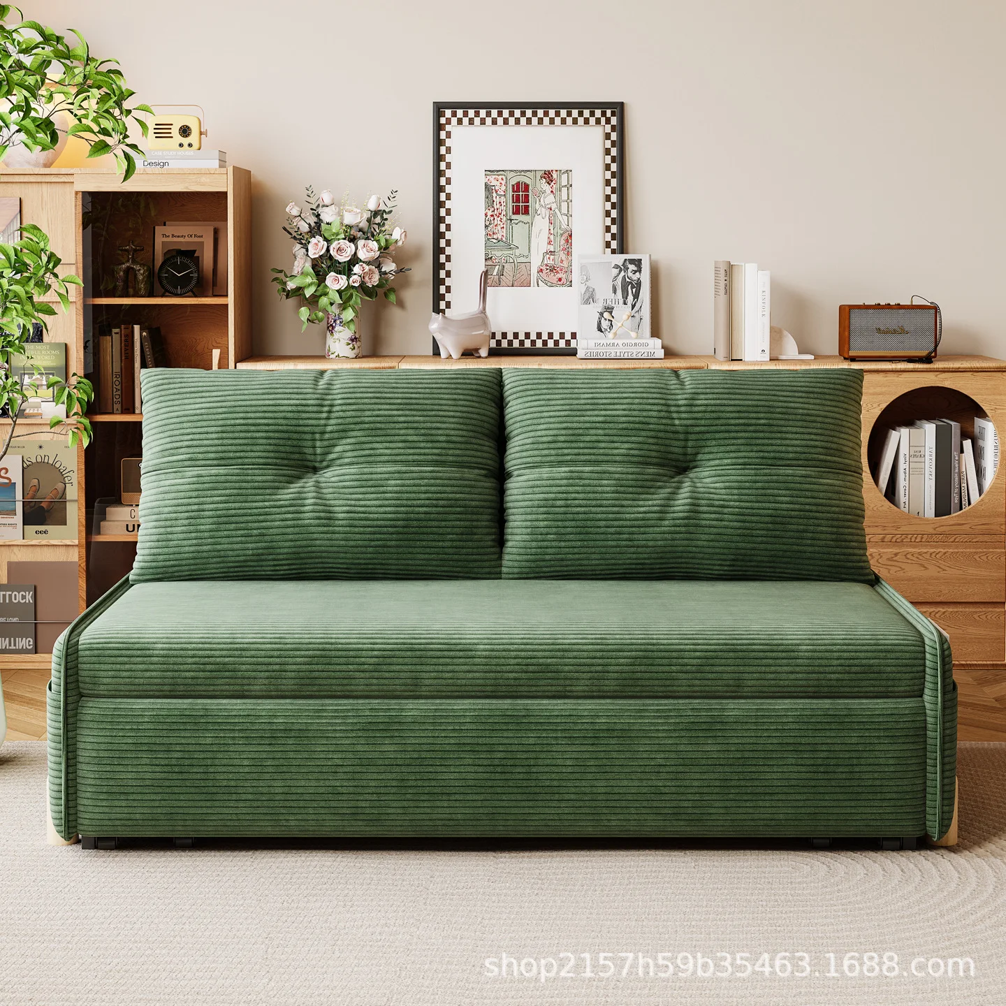 HYS sofa bed foldable dual-purpose small apartment living room multi-functional double single balcony retractable push-pull bed