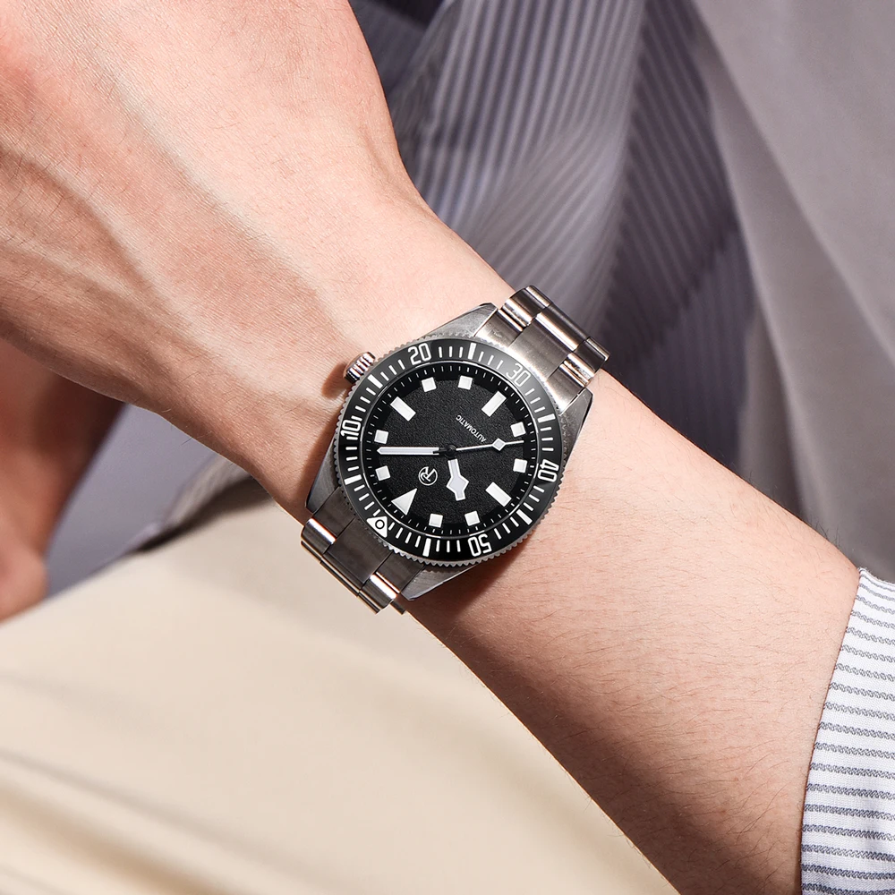 2025 novo design pagani super luminoso relógios mecânicos masculinos topo de luxo nh35 relógio automático masculino ar safira à prova dwaterproof água