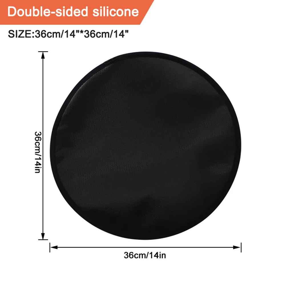 Fireproof mat double-sided black high-temperature outdoor fireproof kitchen oil mat 14/24/30in anti grassland camping mat