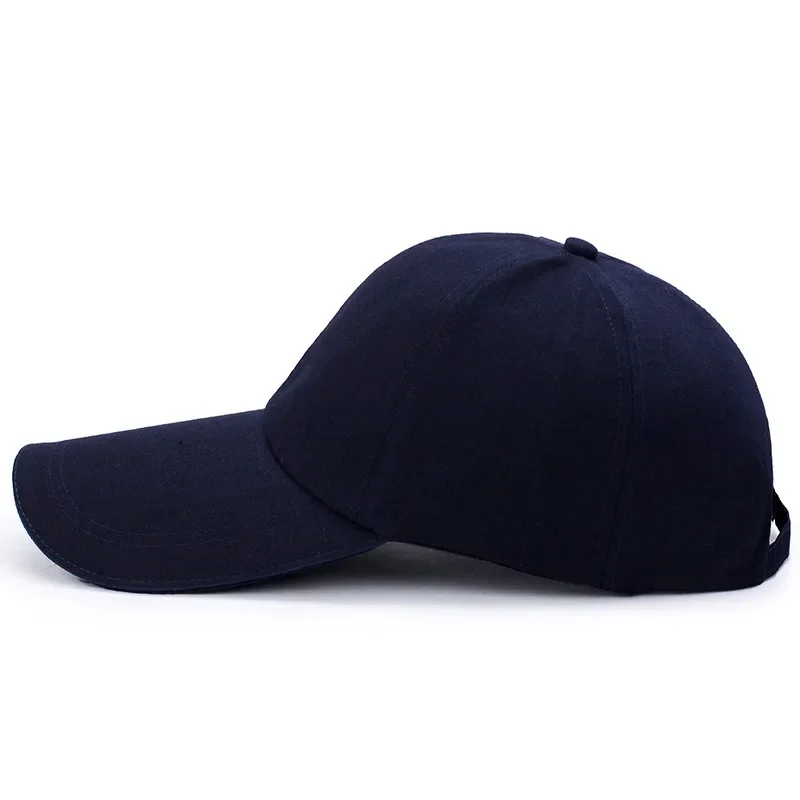 New 10cm Long Brim Unisex Simple Black Baseball Cap Solid Color Golf Hat Cotton Caps Hats Casual Hip Hop Dad Hats For Men Women