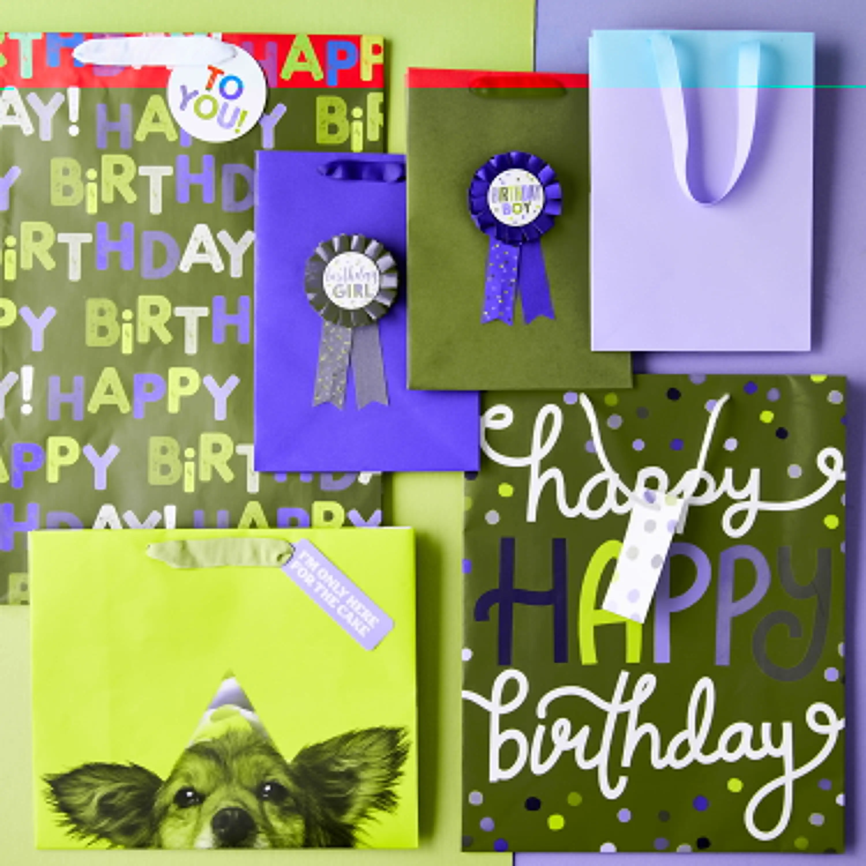 Large Blue Gift Bags, 7" x 10", 3 Count image 2