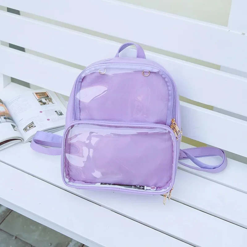 

New Girls Ita Bag Backpack Large Clear Transparent Women Diy School Bag Ladies Transparent Backpack Teenage Lovely Lolita Itabag