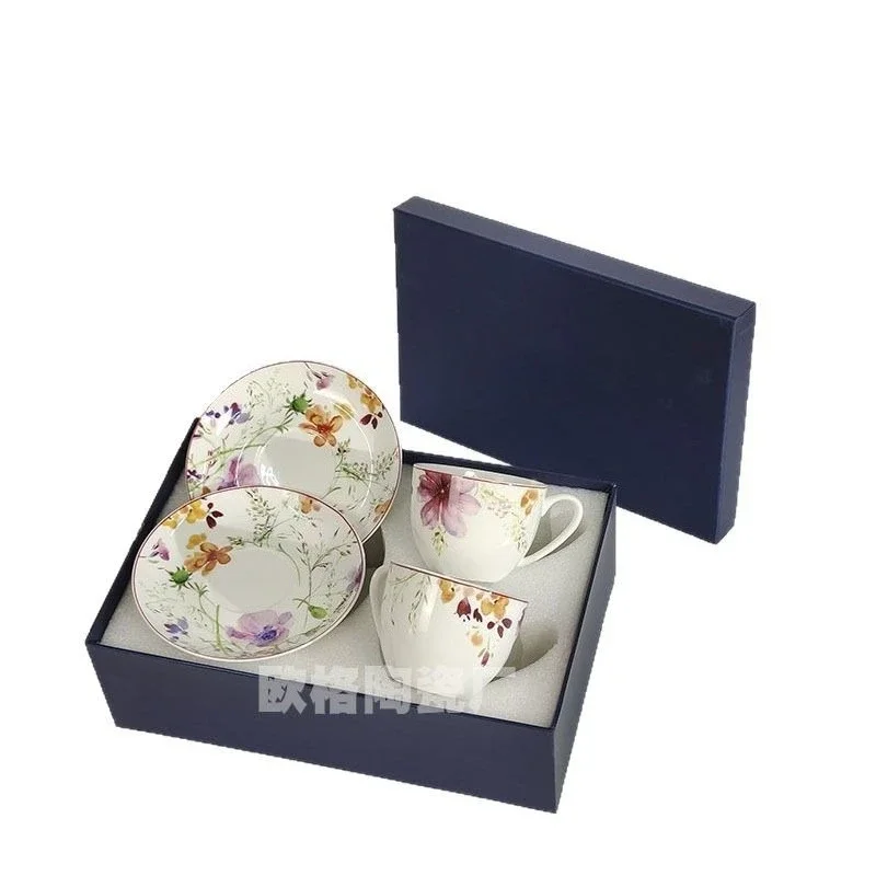 

Кофейная чашка из костяного фарфора, чашка для чая с блюдцем, идеально подходит для ежедневного использования, послеобеденный чай и домашний декор для столовой