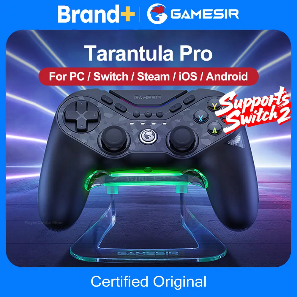 GameSir Tarantula Pro Gamepads PC para Nintendo Switch 2 Switch Android iOS TMR Hall varas NFC 6 eixos Giroscópio 9 Botão programável