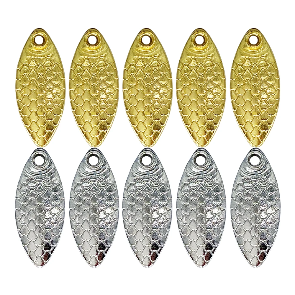 

50Pcs Spinner Bait Rotating Spinners Spoon Lures pike Metal Fishing Lure Melon seed sequins rotate to lure fish