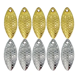 50Pcs Spinner Bait Rotating Spinners Spoon Lures pike Metal Fishing Lure Melon seed sequins rotate to lure fish