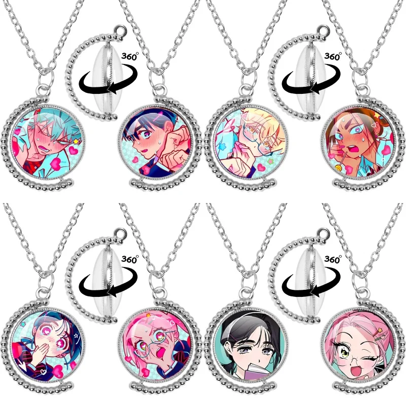 ALIEN STAGE Part2 Mizi Sua Luka Till Ivan 25mm Dual-Sided Rotatable Round Necklace Jewelry Accessories Necklace Gift