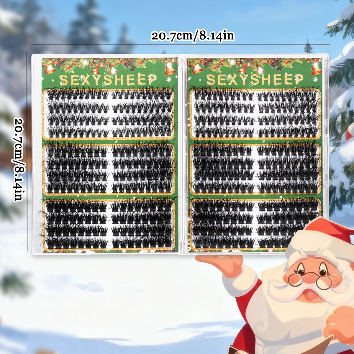 Lash Clusters Spikes Fluffy Soft Individual Lashes Eyelash Clusters Eyelash Extensions Christmas Eye Makeup Tool Festival Gift