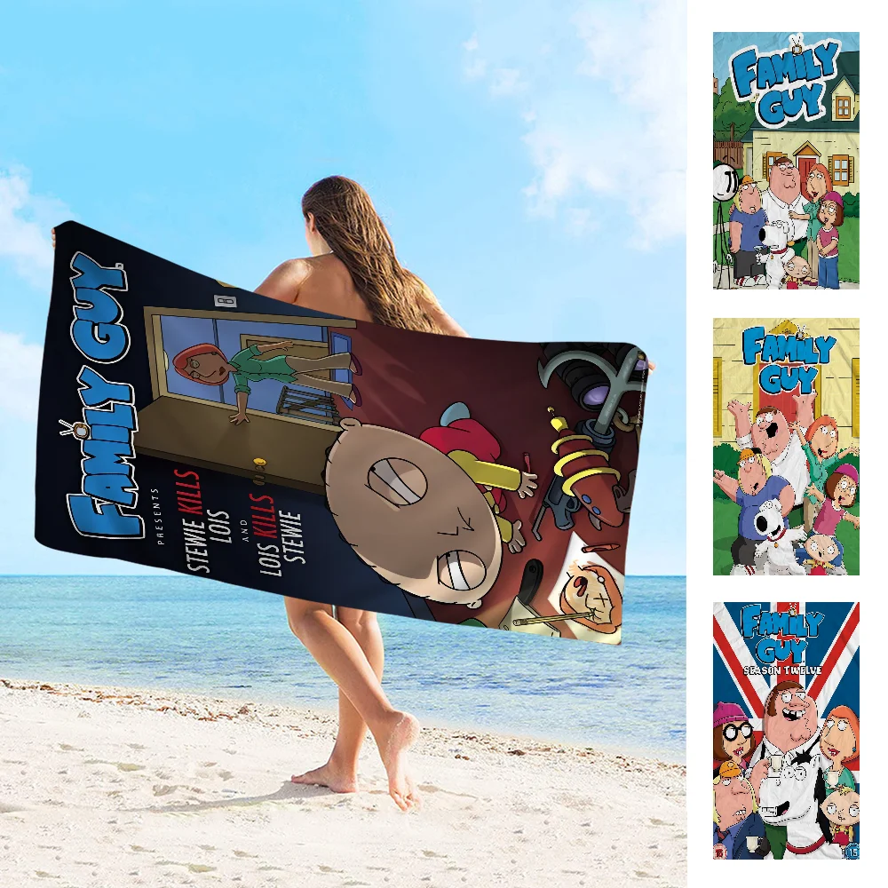 Cartoon G-Guy Cool F-Family Beach Towel For Kids Personalized Bath Towel Pool Towel Vacation Gift Picnic Towel Party Gift