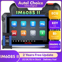 Autel Program Scanner IM608 II IM608S II Key FOB Programming Tool Complete Set Diagnostic Scanner, Top IMMO Function, ECU Coding