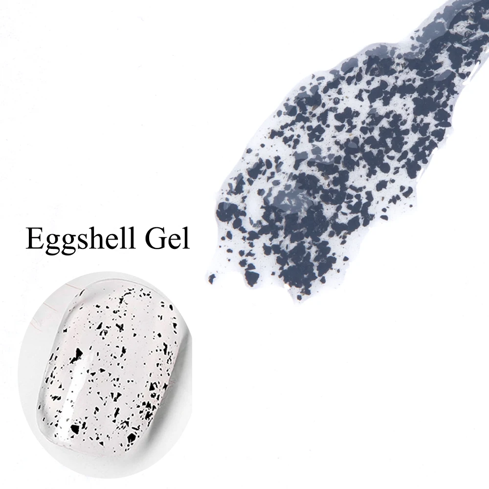 KODIES GEL Smalto per unghie gel guscio d'uovo 15ML Trasparente Nero Bianco Glitter Misto Effetto uovo Smalti gel UV Soak Off Manicure Unghie artistiche