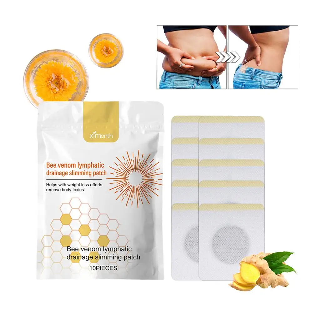 

10Pcs Bee Drainage Patches Bee Shaping Patch Bee Lymphatic Drainage Patch Can Speed Up Basal Metabolic Rate