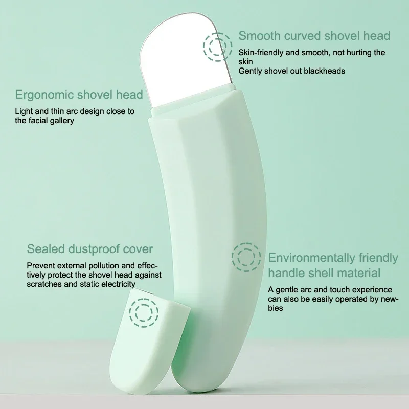 Gezichtshuid Scrubber Mee-eter Remover Met Cover Gezicht Spatel Peeling Diepe Reiniging Huidverzorging Tool