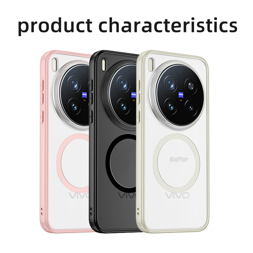 

Магнитный матовый прозрачный чехол для телефона Vivo X300 PRO X300PRO 5G, мягкий силиконовый чехол из ТПУ, противоударный прозрачный жесткий бампер