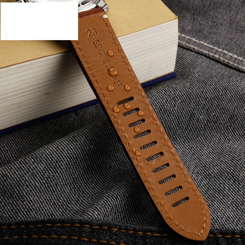 5000 5015 5200 헤드 레이어 소가죽 시계 체인 액세서리, Blancpain 50 fathoms 정품 가죽 시계에 적합, 23mm