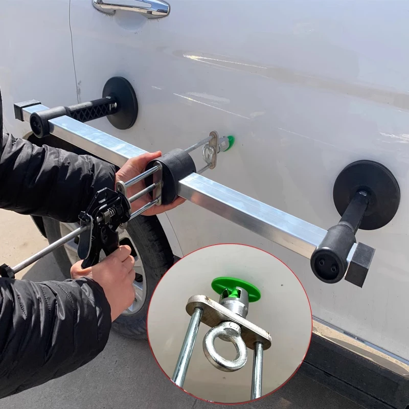 

Car dent repair tool sheet metal hand puller adjustable tension frame long pit pull ring pull hammer head