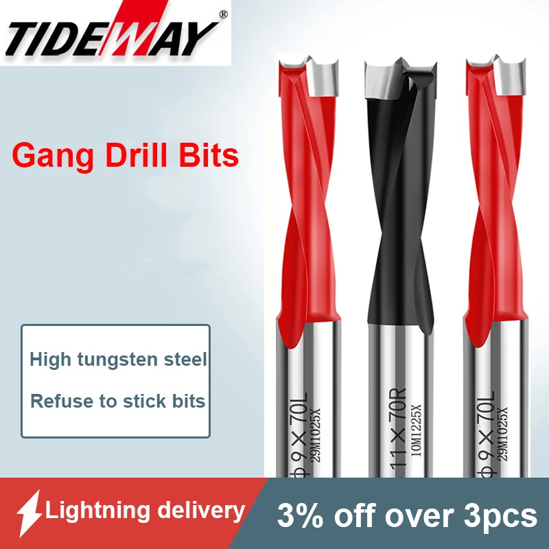 Tideway 1pc Forstner Gang Drill Bits Alloy Hole Opener 70mm Total Length  Woodworking Router Bit for Wood Carbide Row Drill Head