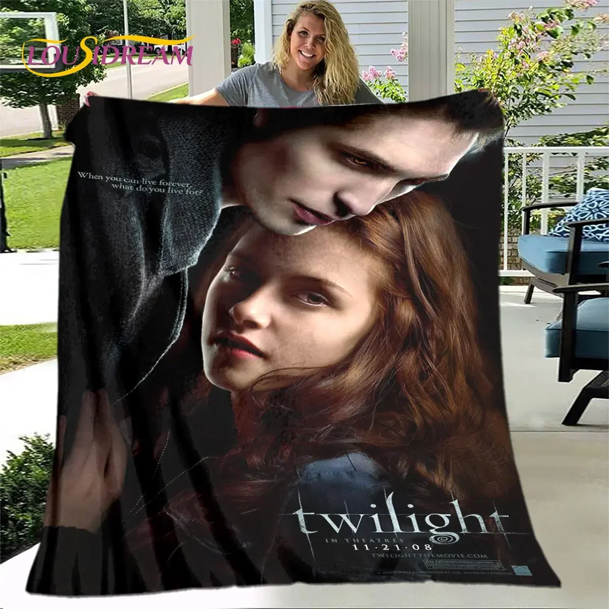 

The Vampire Diaries Printed Blanket,Flannel Blanket Throw Blanket,Soft Warm Blanket for Living Room Bedroom Beds Sofa Travel