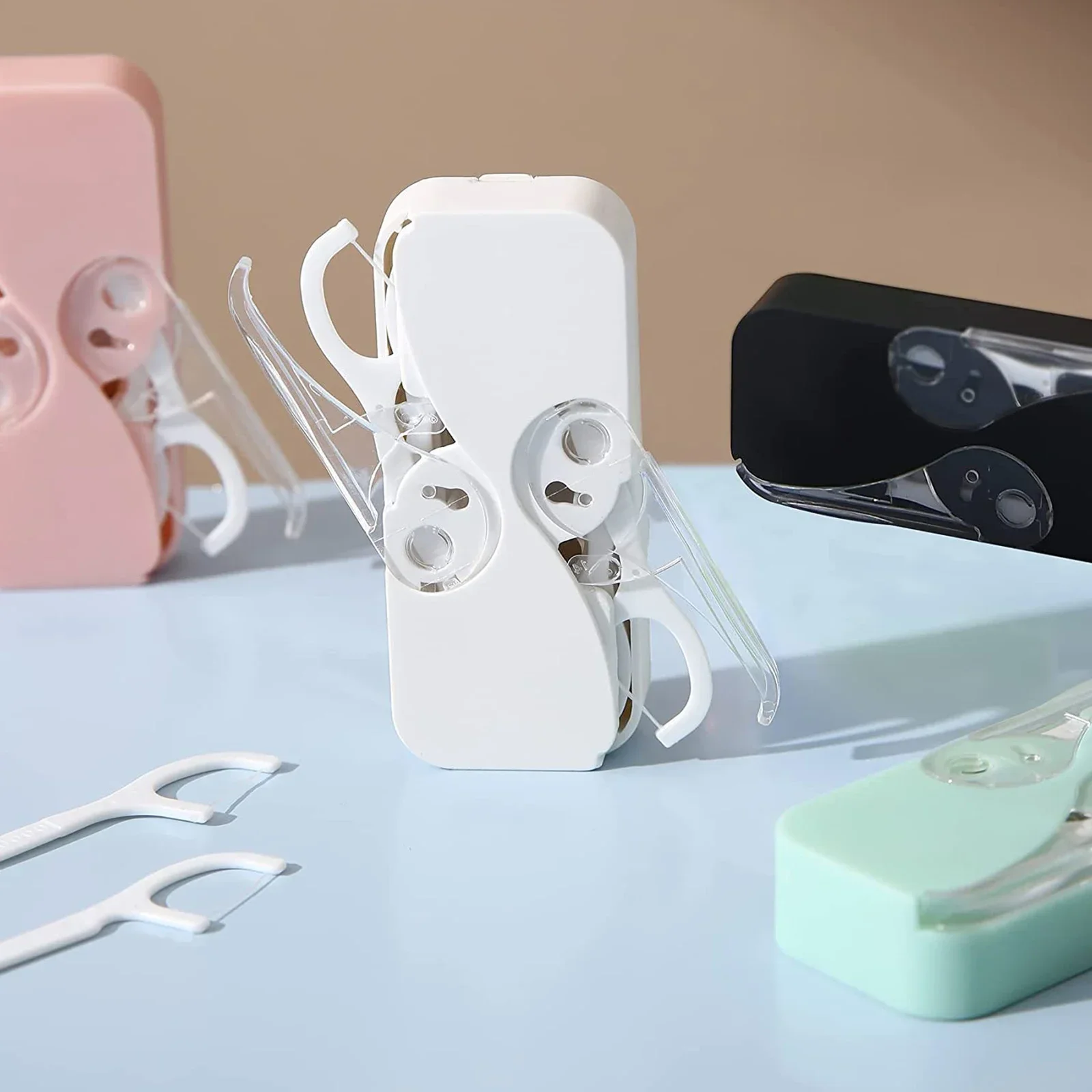 1Box Dental Floss Stick Double Exit Dentistry Tool Interdental Brush For Teeth Cleaning Auto Supplement Floss Stick